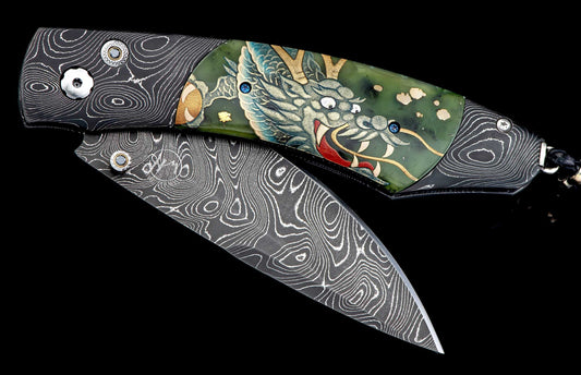 William Henry KNIVES B12 Red & Blue Dragons