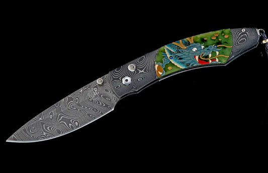 William Henry KNIVES B12 Red & Blue Dragons