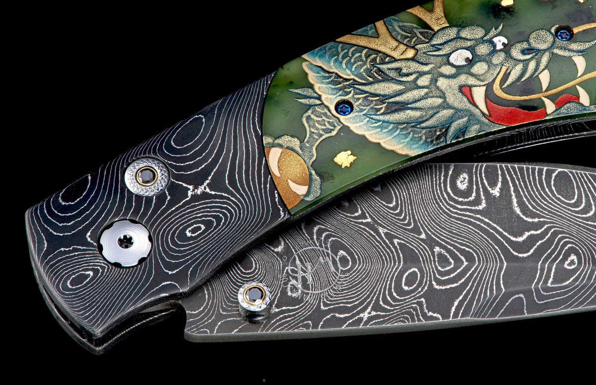 William Henry KNIVES B12 Red & Blue Dragons