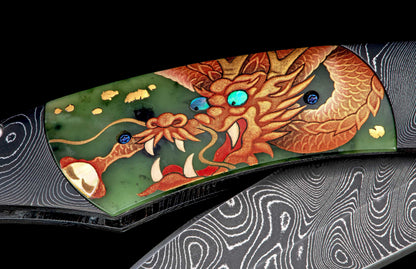 William Henry KNIVES B12 Red & Blue Dragons