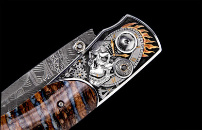 William Henry KNIVES B12 Skull Time