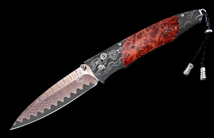 William Henry KNIVES B30 Red Burl