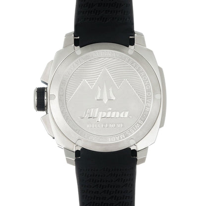 ALPINA Seastrong Diver 300 Quartz Chrono Stainless Steel Black/Orange On Strap Men's Watch AL-372LBO4V6