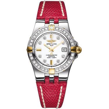 Breitling Galactic 30 Two-Tone B71340LA/A714-lizard-red-deployant