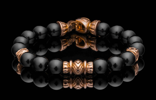 William Henry JEWELRY Black Onyx Tikal BB62 BO RG
