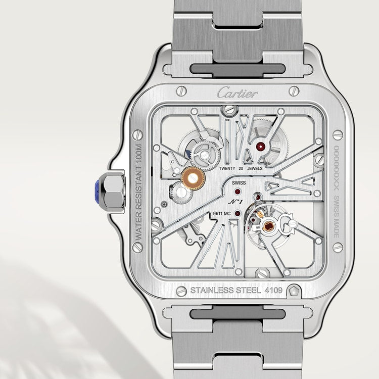 Cartier Santos de Cartier skeleton watch WHSA0015