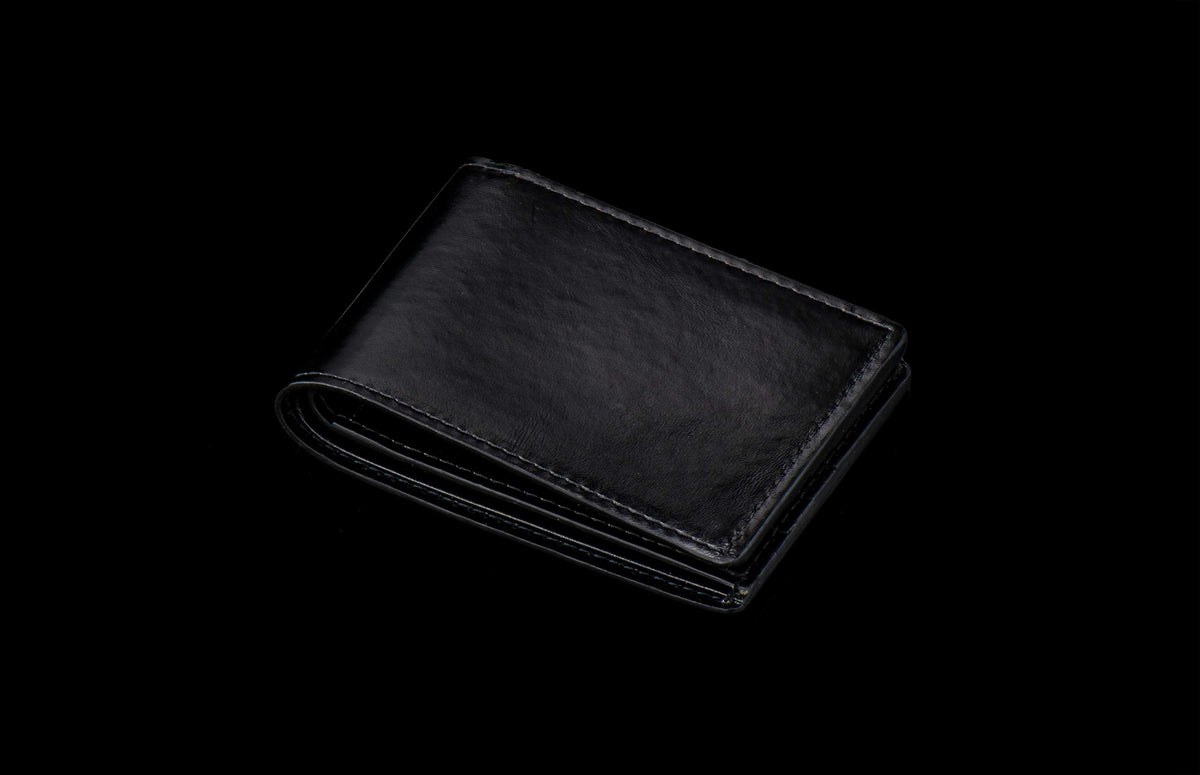 William Henry LEATHER Bi-Fold Wallet - Midnight Lizard BF LIZ BLK