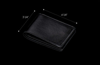 William Henry LEATHER Bi-Fold Wallet - Midnight Lizard BF LIZ BLK