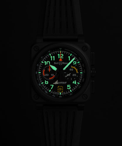 Bell & Ross Montre BR-03 Chrono Display Rafale Solo Display BR0394-RSD-CE/SRB