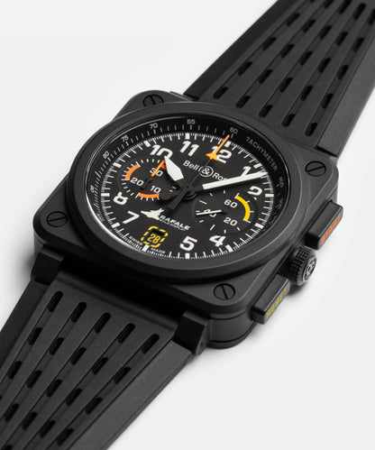 Bell & Ross Montre BR-03 Chrono Display Rafale Solo Display BR0394-RSD-CE/SRB