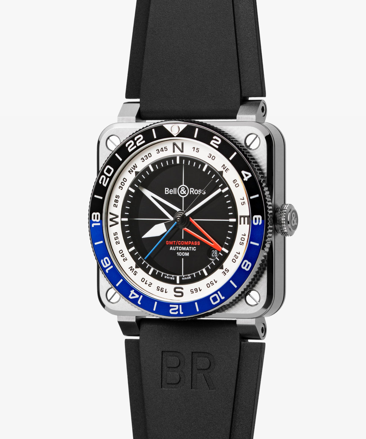 Bell & Ross Montre BR-03 GMT Compass BR0393-COM-ST/SRB