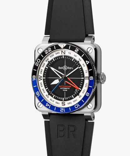 Bell & Ross Montre BR-03 GMT Compass BR0393-COM-ST/SRB