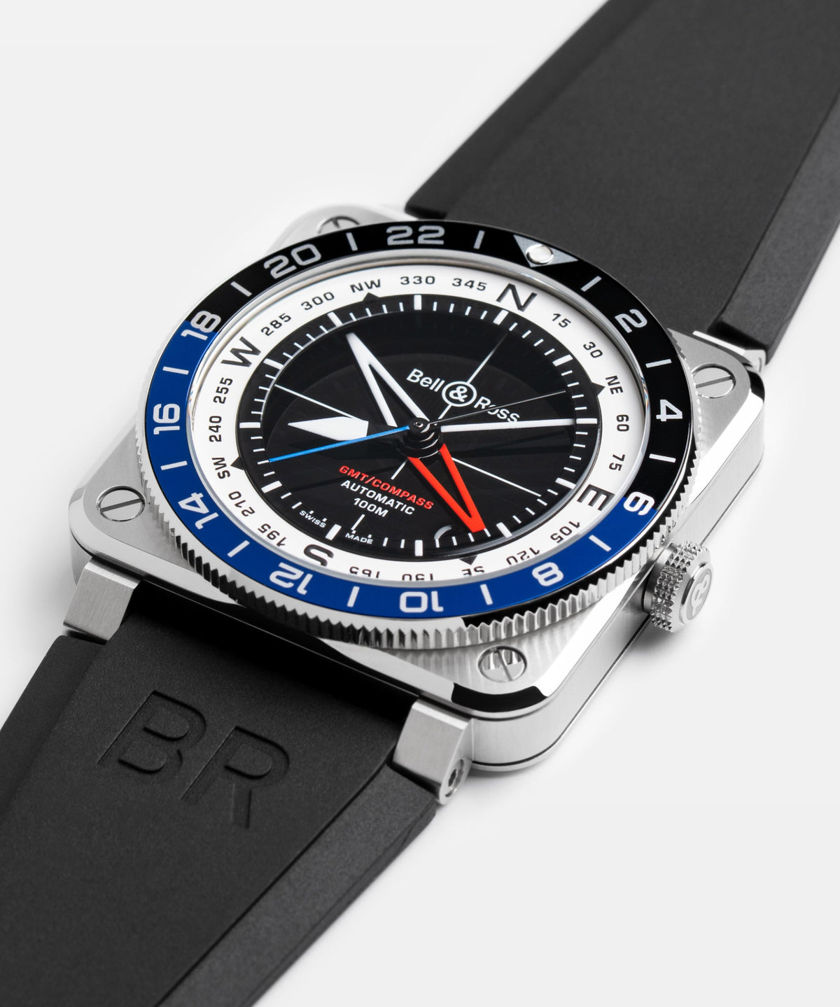 Bell & Ross Montre BR-03 GMT Compass BR0393-COM-ST/SRB