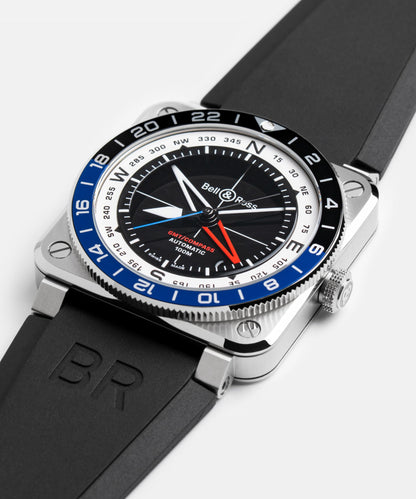 Bell & Ross Montre BR-03 GMT Compass BR0393-COM-ST/SRB