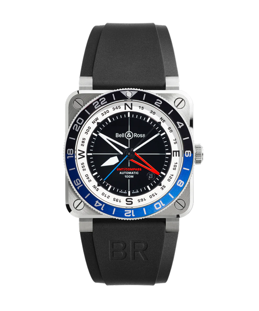 Bell & Ross Montre BR-03 GMT Compass BR0393-COM-ST/SRB