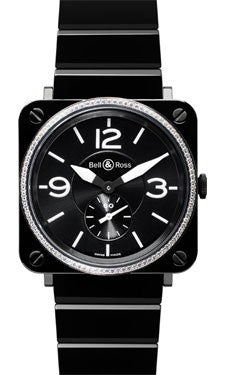 Bell & Ross BR -S Black Ceramic Diamond Watch