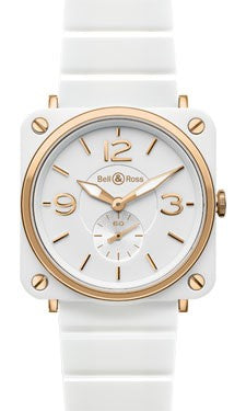 Bell & Ross BR -S White Ceramic Rose Gold Watch