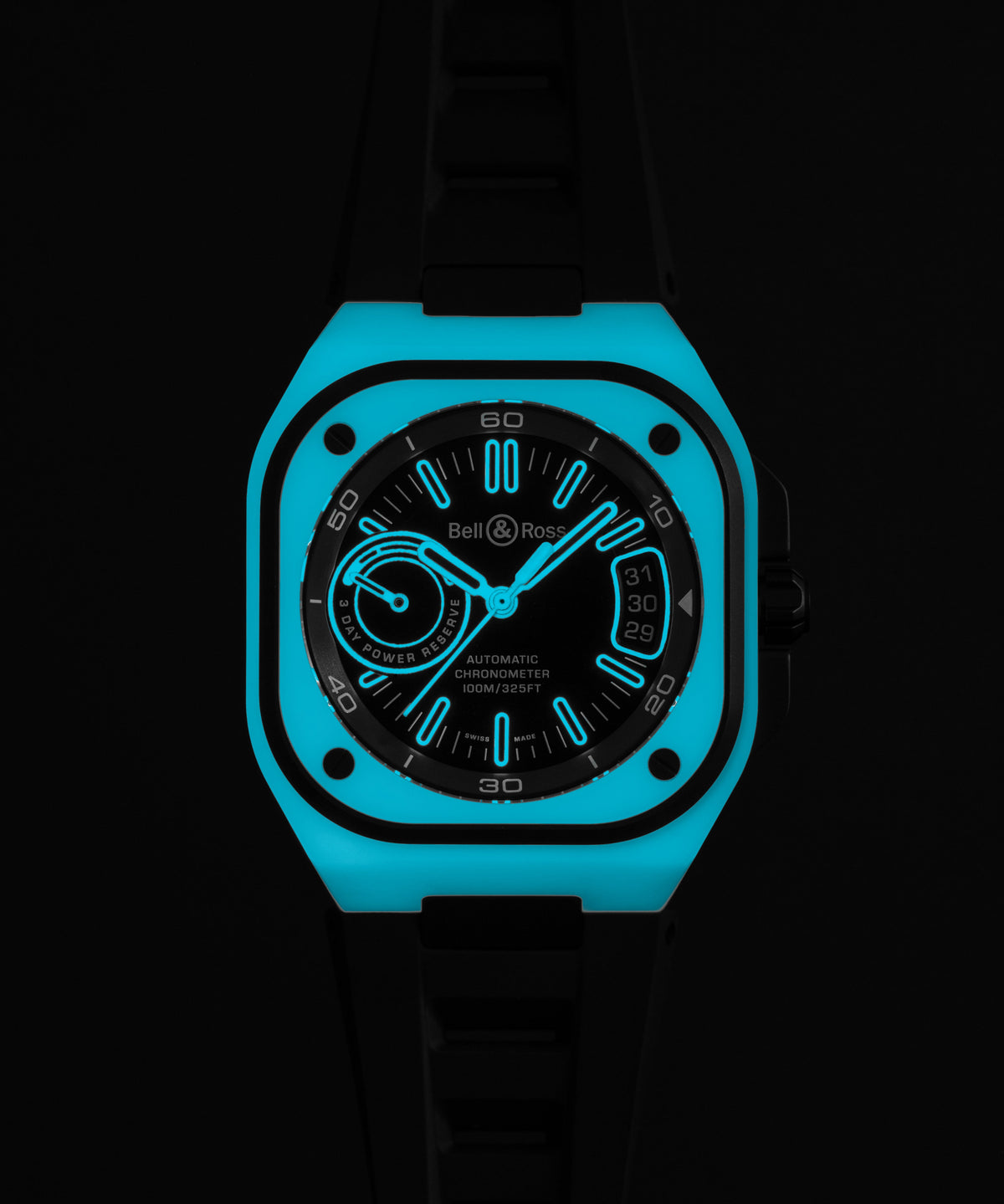 Bell & Ross Montre BR-X5 Blue Lum BRX5R-BLUM-TC/SRB