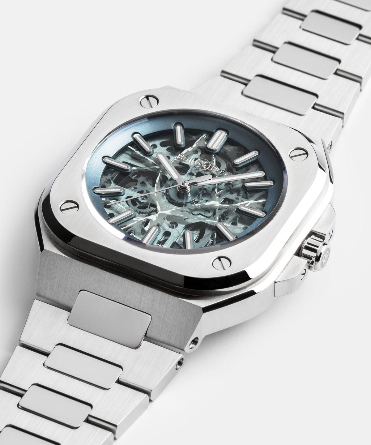 Bell & Ross Watch BR-05 Skeleton Arctic Blue BR05A-AB-SKST/SST