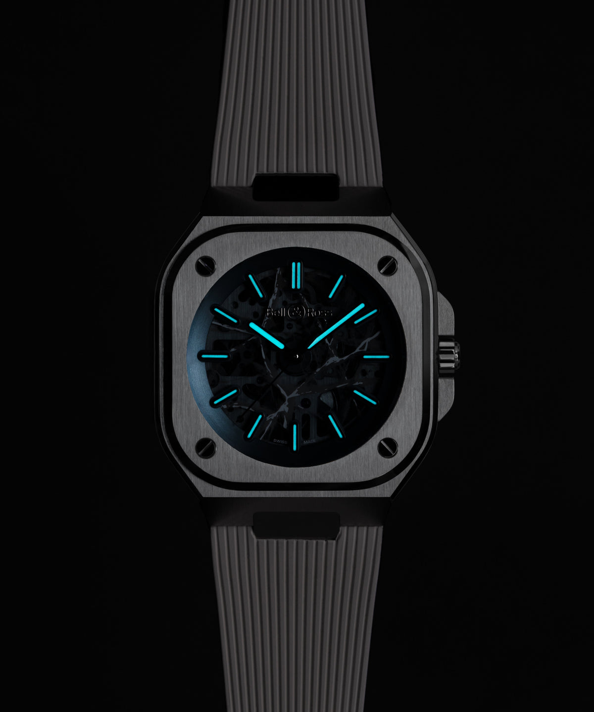 Bell & Ross Watch BR-05 Skeleton Arctic Blue BR05A-AB-SKST/SRB