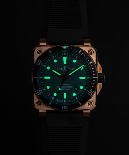 Bell & Ross Watch BR-03 Diver Black & Green Bronze BR0392-D-LT-BR/SRB