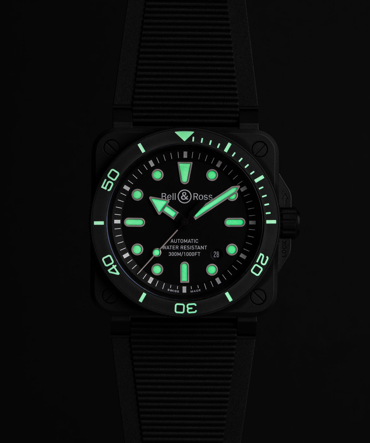 Bell & Ross Watch BR-03 Diver Black Matte Ceramic BR03A-D-BL-CE/SRB