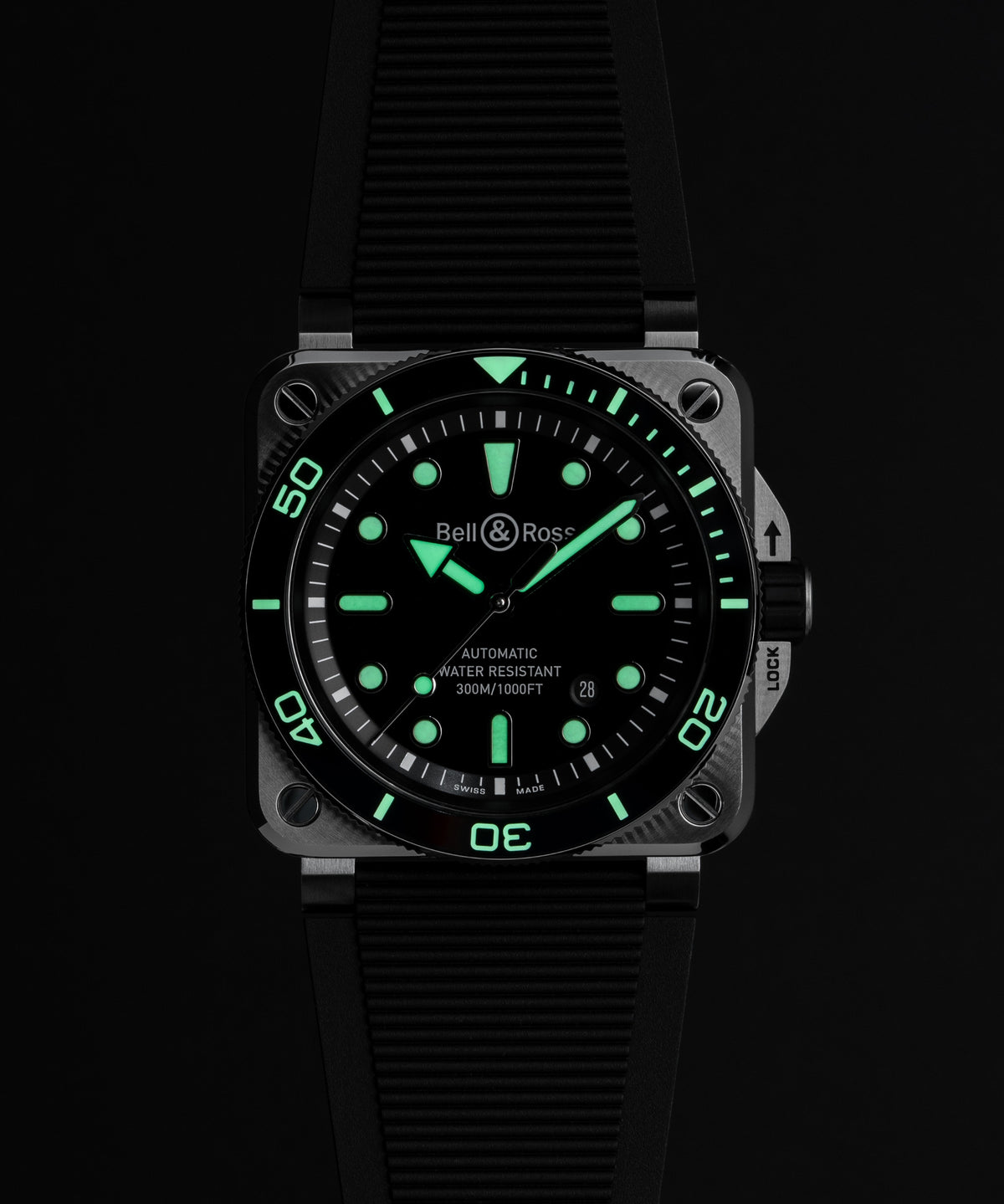 Bell & Ross Watch BR-03 Diver Black Steel BR03A-D-BL-ST/SRB