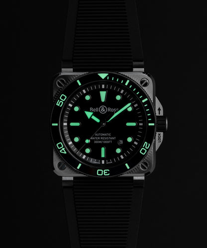 Bell & Ross Watch BR-03 Diver Black Steel BR03A-D-BL-ST/SRB