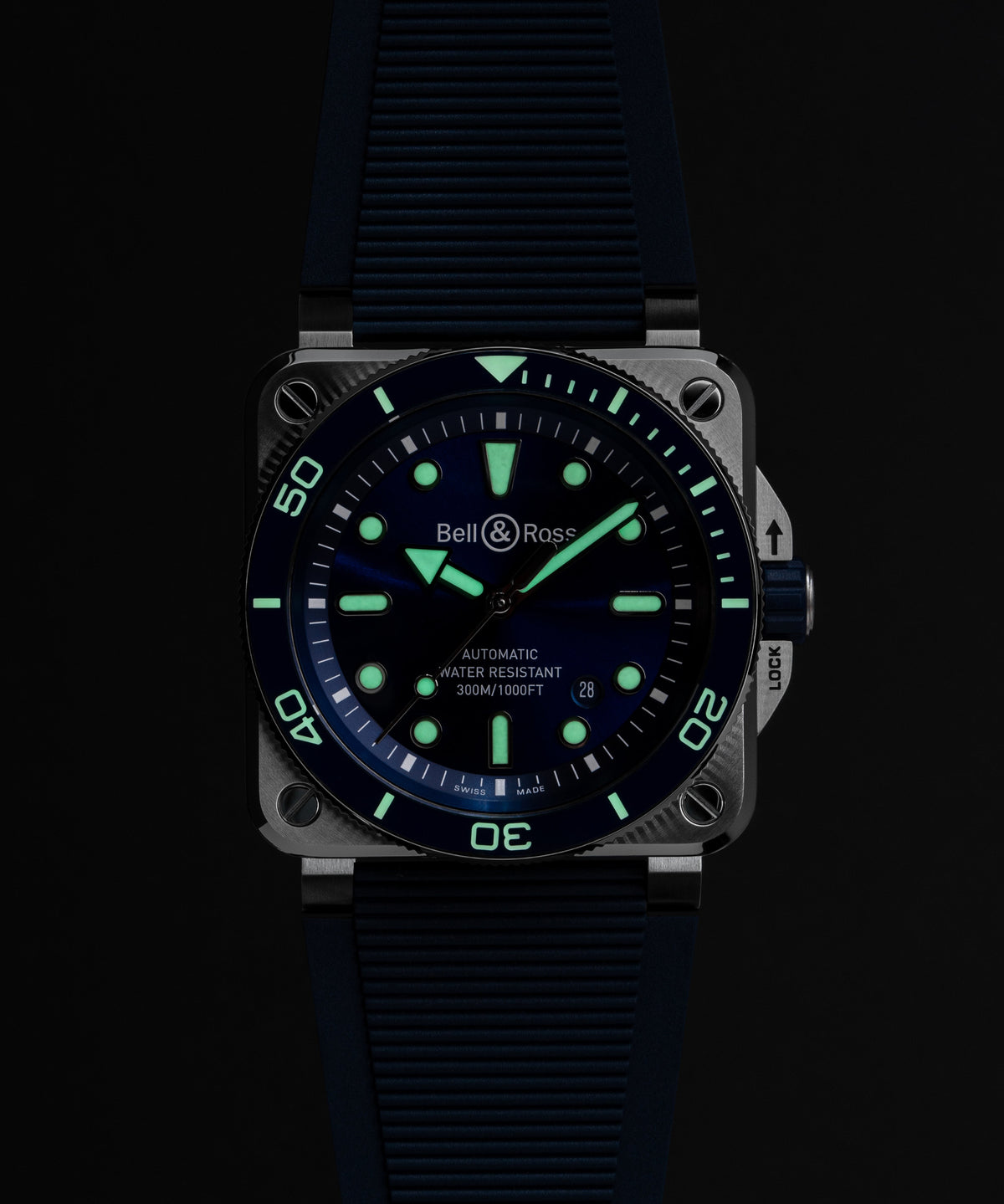 Bell & Ross Watch BR-03 Diver Blue Steel BR03A-D-BLU-ST/SRB