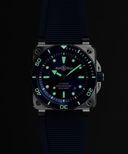 Bell & Ross Watch BR-03 Diver Blue Steel BR03A-D-BLU-ST/SRB