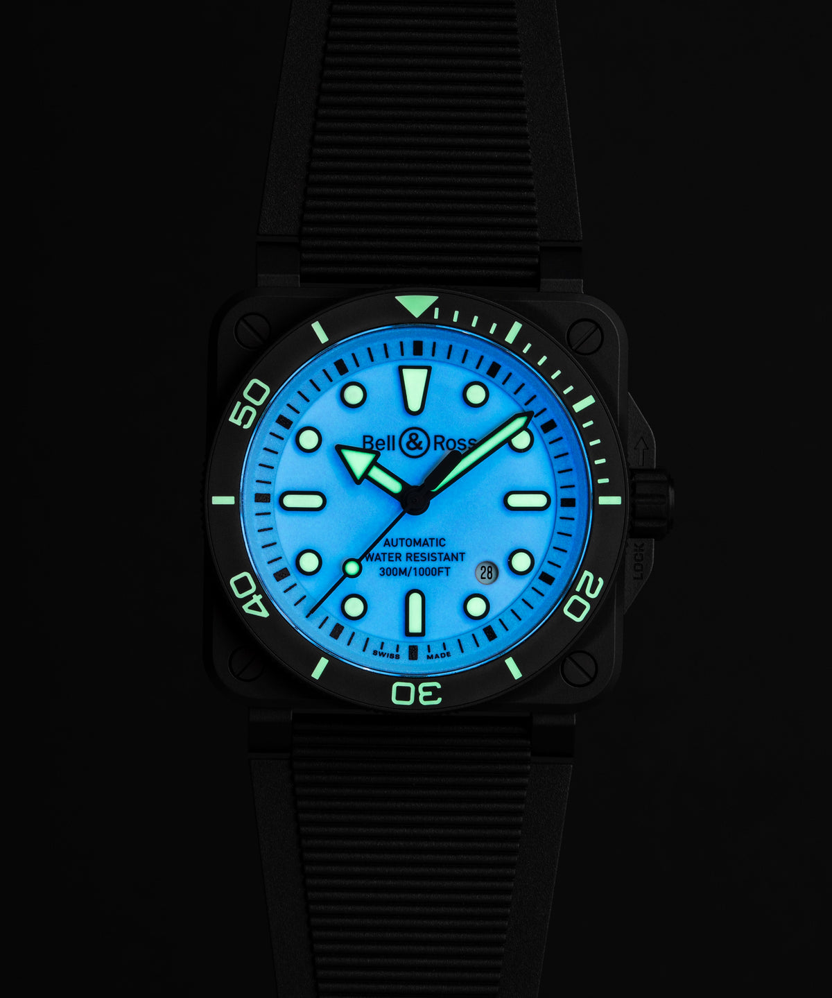 Bell & Ross Watch BR-03 Diver Full Lum Ceramic BR03A-D-LM-CE/SRB
