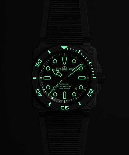 Bell & Ross Montre BR-03  Diver Lum Outline BR03A-D-OL-CE/SRB