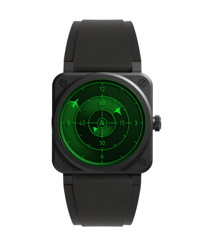 Bell & Ross Montre BR-03 Green Radar Ceramic BR03A-GRDR-CE/SRB