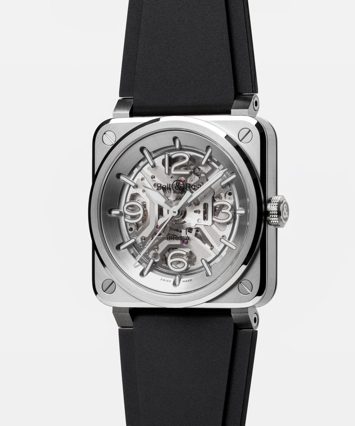 Bell & Ross Montre BR-03 Skeleton Steel BR03A-BL-SKST/SRB