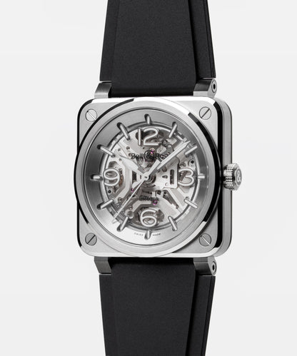 Bell & Ross Montre BR-03 Skeleton Steel BR03A-BL-SKST/SRB