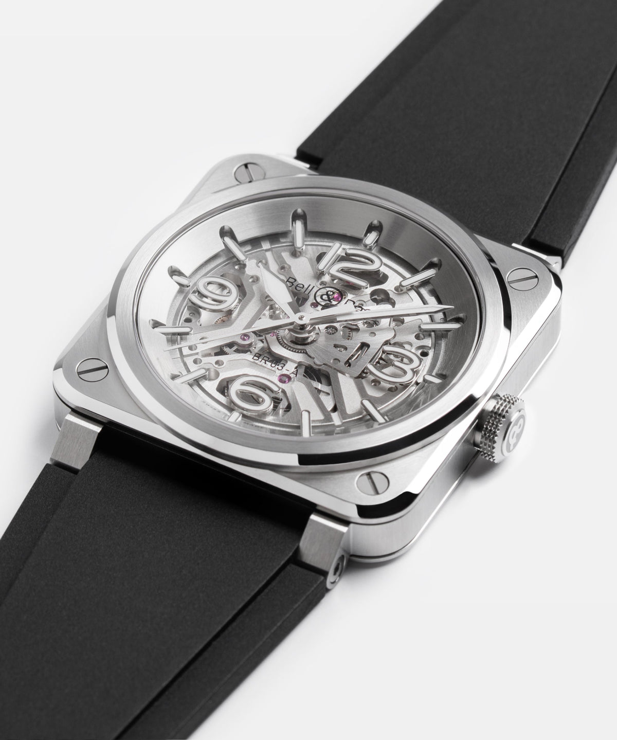 Bell & Ross Montre BR-03 Skeleton Steel BR03A-BL-SKST/SRB