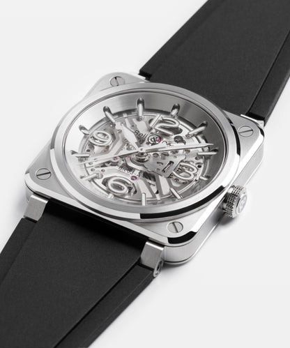 Bell & Ross Montre BR-03 Skeleton Steel BR03A-BL-SKST/SRB