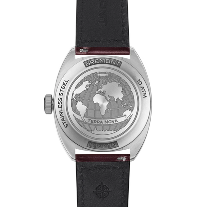 Bremont Watches | Mens | Terra Nova Terra Nova 40.5mm Jumping Hour Burgundy Leather Strap TN40-JH-SS-BG-L-S