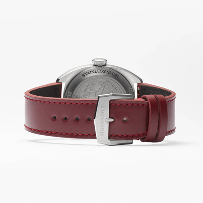 Bremont Watches | Mens | Terra Nova Terra Nova 40.5mm Jumping Hour Burgundy Leather Strap TN40-JH-SS-BG-L-S