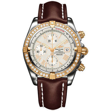 Breitling Chronomat Steel and Rose Gold Diamonds C1335653/A619-leather-brown-tang