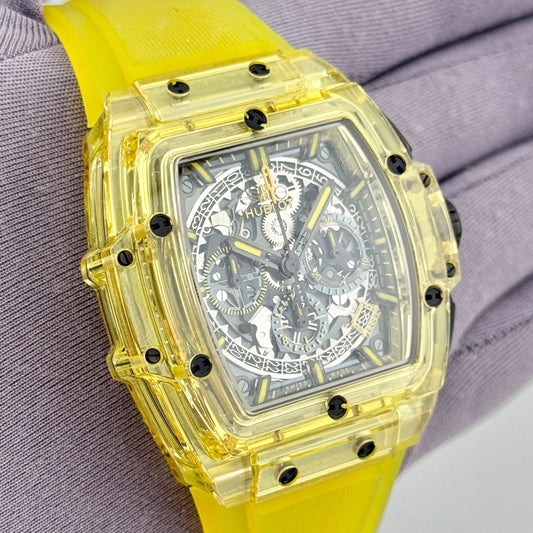 Pre-Owned Hublot Spirit Of Big Bang Yellow Sapphire 641.JY.0190.RT