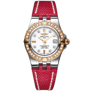 Breitling Galactic 30 Steel and Rose Gold C71340LA/A715-lizard-red-deployant