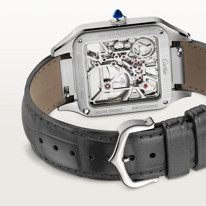 Cartier Santos-Dumont skeleton watch equipped with a micro-rotor WHSA0032