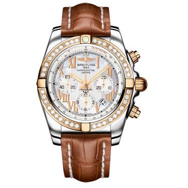 Breitling Chronomat B01 Steel and Rose Gold Diamonds CB011053/A693-croco-gold-tang