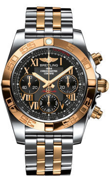 Breitling Chronomat 41 Steel and Gold Polished Bezel - Steel and Rose Gold Bracelet CB014012/BC08-pilot-steel-rose-gold Men's Watch