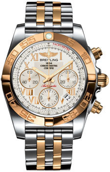 Breitling Chronomat 41 Steel and Gold Polished Bezel - Steel and Rose Gold Bracelet CB014012/G759-pilot-steel-rose-gold Men's Watch