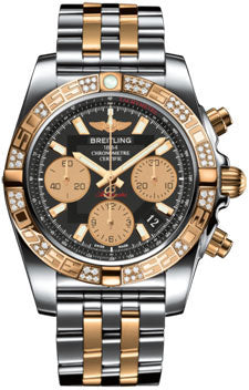 Breitling Chronomat 41 Steel and Gold Diamond Bezel - Steel and Gold Pilot Bracelet CB0140AA/BA53-pilot-steel-rose-gold Men's Watch