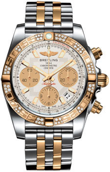 Breitling Chronomat 41 Steel and Gold Diamond Bezel - Steel and Gold Pilot Bracelet CB0140AA/G713-pilot-steel-rose-gold Men's Watch