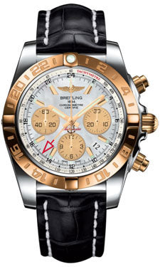 Breitling Chronomat 44 GMT CB042012/A739 Steel and Gold on croco-black-tang Men's Watch