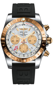 Breitling Chronomat 44 GMT CB042012/A739 Steel and Gold on Diver-Pro-iii-Black-Folding Men's Watch